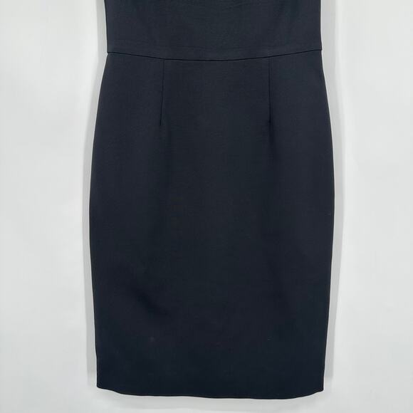 Lela Rose Silk Blend Sheath Dress Mesh Illusion Formal Cocktail Mini Knee Length - Picture 3 of 11